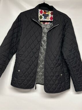 Lands' End Women’s Quilted Black Lightweight Jacket